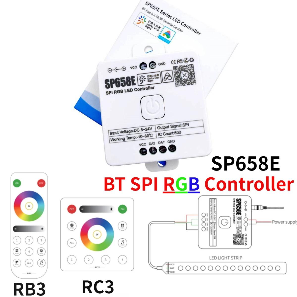 Ʈ SPI RGB LED Ʈѷ, ּ   600 ȼ Ʈ  ȣ,   , RF , DC5V, 12V, 24V, SP658E